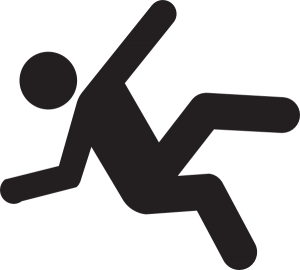 Stick figure falling
