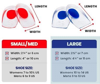 Gel Heel Cushions for Heel Pain Relief (3 Pairs)