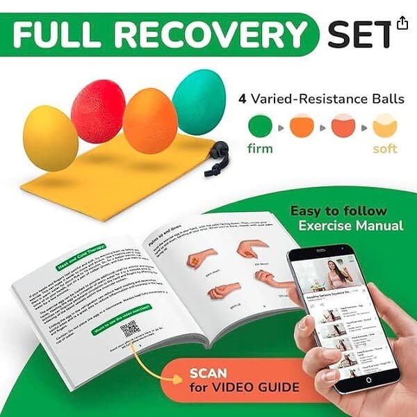 4 Squeeze Hand Exercise Balls