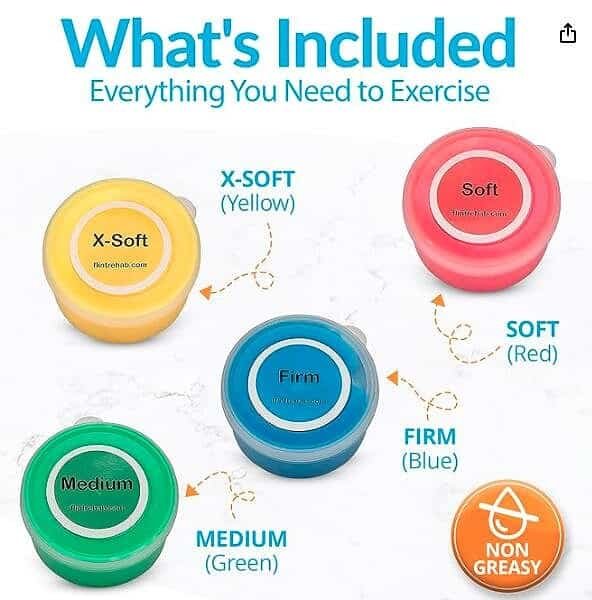 4-Pack (3 oz.) Theraputty for Hand Exercises